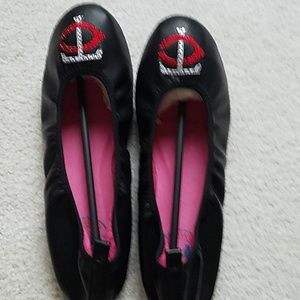 Minnesota Twins slip on flat shoes w/crystal logo embellishments